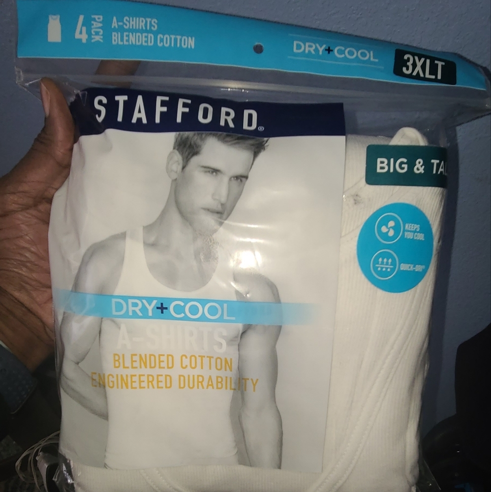 Stafford tank top, 3xlt, white